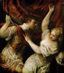Tarquinius and Lucretia, ca. 1575. Creator: Titian (1488-1576)