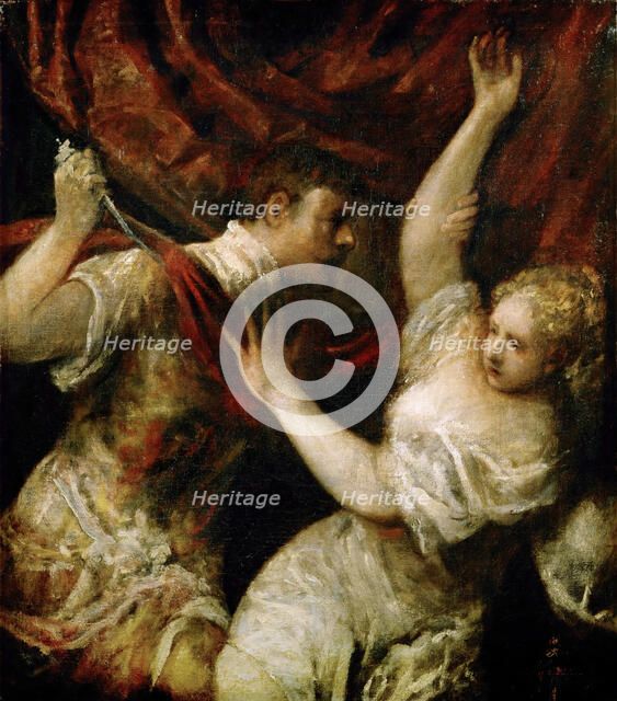 Tarquinius and Lucretia, ca. 1575. Creator: Titian (1488-1576).