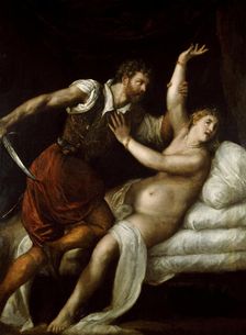 Tarquinius and Lucretia, c. 1570. Creator: Titian (1488-1576)