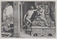 Tarquinius Rapes Lucretia, from Scenes from Roman History. Creator: Georg Pencz