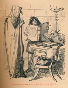 Tarquinius Superbus has the Sibylline Books valued 1852. Artist: John Leech
