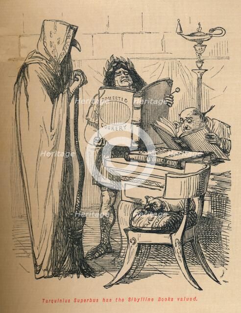 'Tarquinius Superbus has the Sibylline Books valued', 1852. Artist: John Leech.