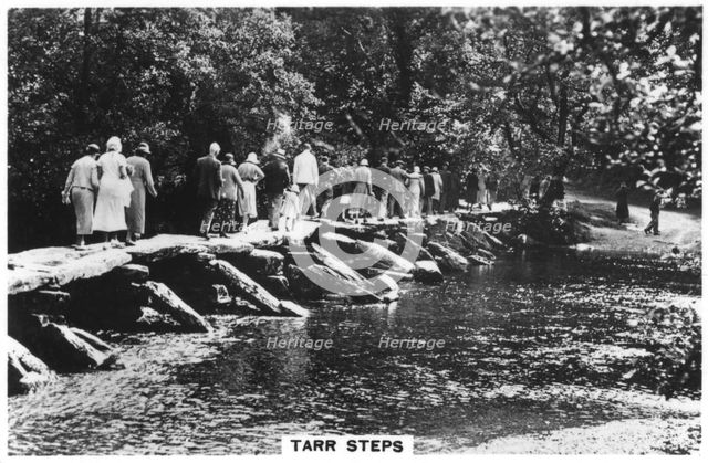 Tarr Steps, across the River Barle in Exmoor, Somerset, 1937. Artist: Unknown