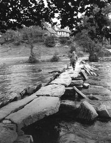 Tarr Steps, near Dulverton, Exmoor, Somerset, c1955. Creator: Arthur Charles Kirby Ware