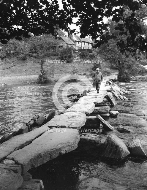 Tarr Steps, near Dulverton, Exmoor, Somerset, c1955. Creator: Arthur Charles Kirby Ware.