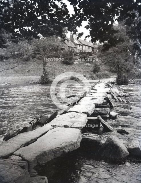 Tarr Steps, near Dulverton, Exmoor, Somerset, c1955. Creator: Arthur Charles Kirby Ware.