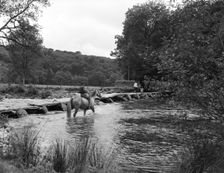 Tarr Steps, near Dulverton, Exmoor, Somerset, c1955. Creator: Arthur Charles Kirby Ware