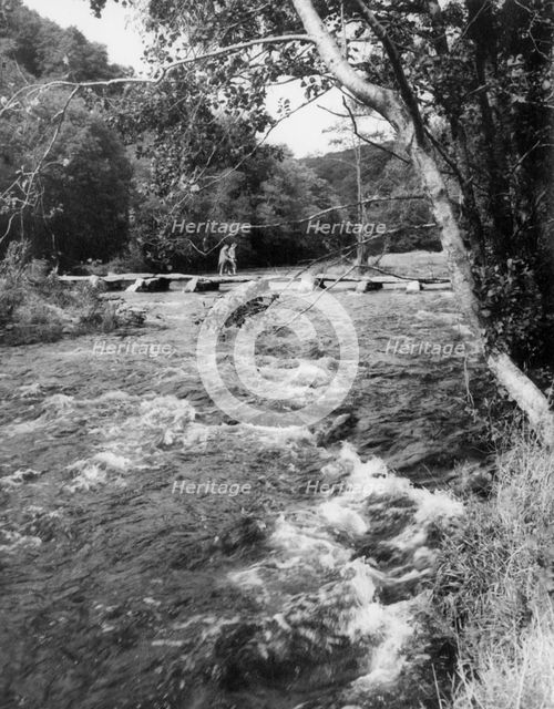 Tarr Steps, near Dulverton, Exmoor, Somerset, c1955. Creator: Arthur Charles Kirby Ware.