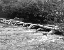Tarr Steps, near Dulverton, Exmoor, Somerset, c1955. Creator: Arthur Charles Kirby Ware