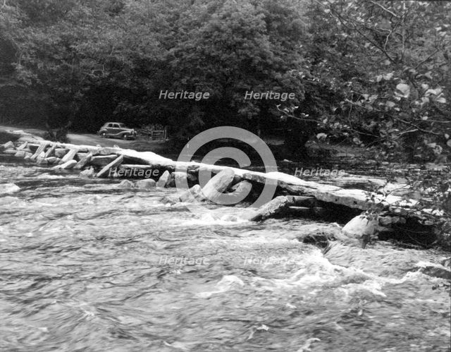 Tarr Steps, near Dulverton, Exmoor, Somerset, c1955. Creator: Arthur Charles Kirby Ware.