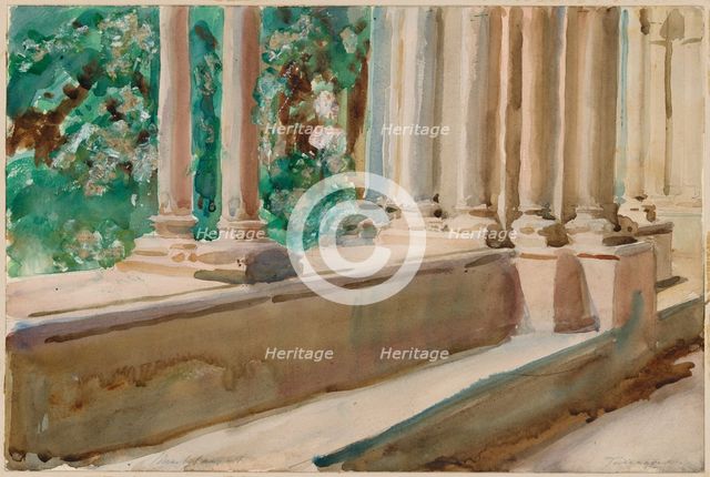 Tarragona Terrace and Garden, c.1908. Creator: John Singer Sargent.