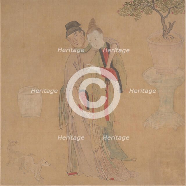 Tartar Officer with Blonde Lady, 19th century. Creator: Unknown.