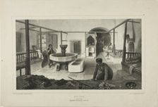 Tartar Bath, Resting Room, 1840. Creator: Auguste Raffet