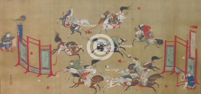 Tartars Playing Polo, early 18th century. Creator: Kano Eisen'in Furunobu.