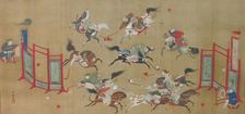 Tartars Playing Polo, early 18th century. Creator: Kano Eisen'in Furunobu