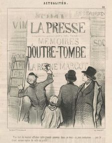 T'as tort de vouloir afficher cette cette grande annonce ..., 19th century. Creator: Honore Daumier