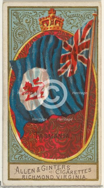 Tasmania, from Flags of All Nations, Series 2 (N10) for Allen & Ginter Cigarettes Brands, ..., 1890. Creator: Allen & Ginter.