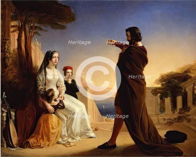 Tasso in Disguise Relating his Persecutions to his Sister, c1840. Creator: John Phillip.