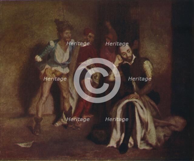 'Tasso in Prison', (1839), 1937. Creator: Eugene Delacroix.