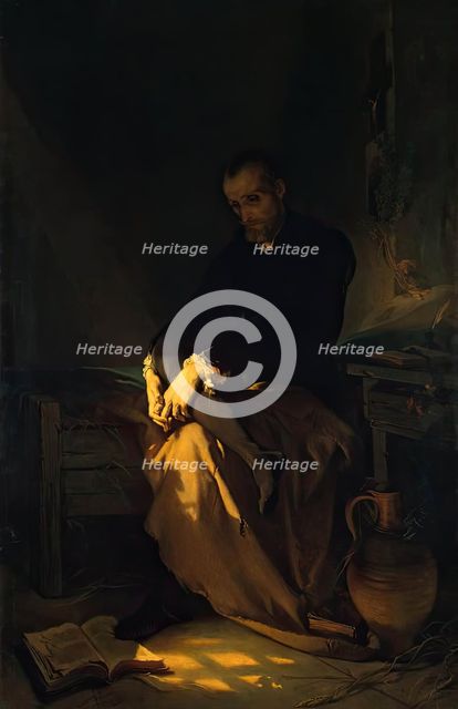 Tasso in the Prison, 1853. Creator: Louis Gallait.