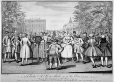 Taste a-la-mode as in the year 1735 - being the contrast to the year 1745 1749. Artist: Evan Davis