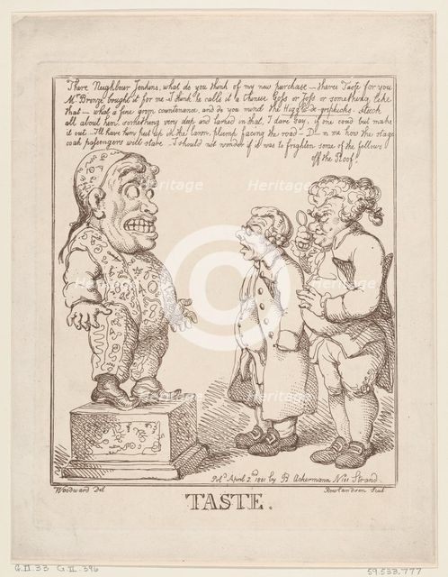 Taste, April 2, 1801., April 2, 1801. Creator: Thomas Rowlandson.