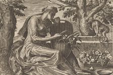 Taste, from The Five Senses, 1561. Creator: Cornelis Cort