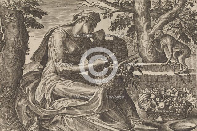 Taste, from The Five Senses, 1561. Creator: Cornelis Cort.