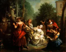 Taste (from the series The Five Senses'), late 1720s or early 1730s. Artist: Jean Raoux