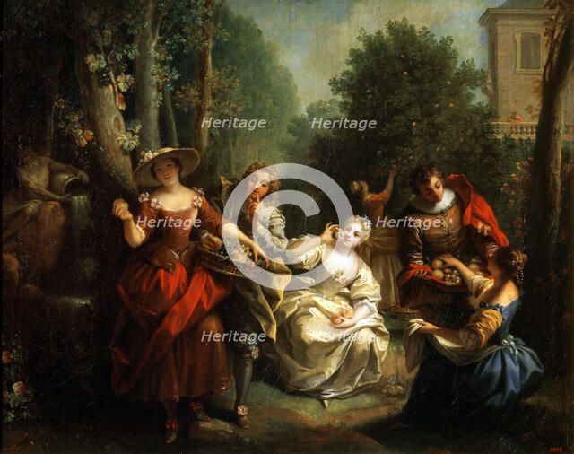 'Taste' (from the series 'The Five Senses'), late 1720s or early 1730s.  Artist: Jean Raoux