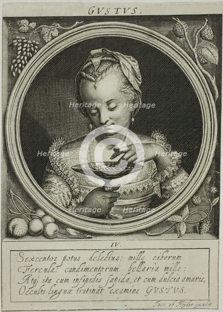 Taste, plate four from The Five Senses, n.d. Creator: Jacob van der Heyden.