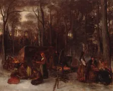 Tasting the Sugar, between c1861 and c1866. Creator: Eastman Johnson