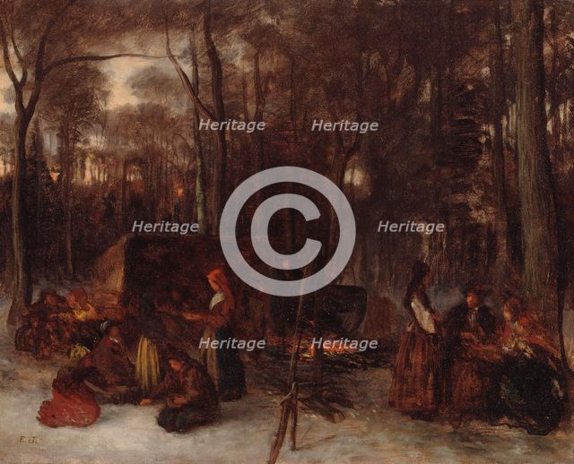 Tasting the Sugar, between c1861 and c1866. Creator: Eastman Johnson.