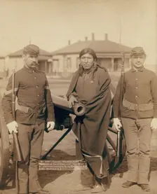 Tasunka, Ota (alias Plenty Horse[s]), the slayer of Lieut Casey, near Pine Ridge, SD, 1891. Creator: John C. H. Grabill