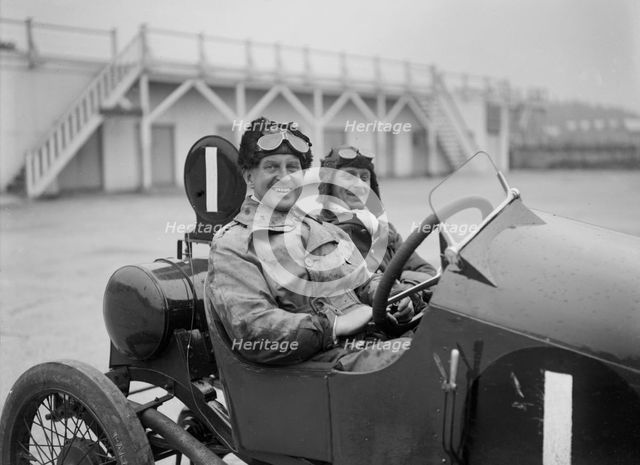 TB Andre in his Marlborough I at the JCC 200 Mile Race, Brooklands, Surrey, 1921. Artist: Bill Brunell.