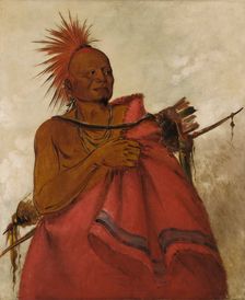 Tcha-tó-ga, Mad Buffalo, Murderer of Two White Men, 1834. Creator: George Catlin