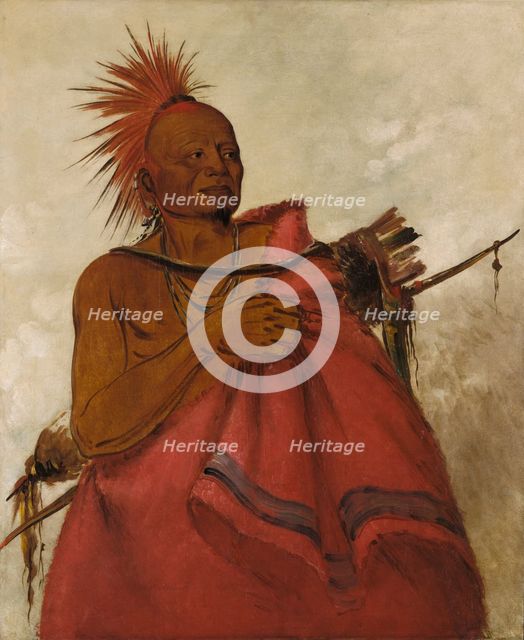 Tcha-tó-ga, Mad Buffalo, Murderer of Two White Men, 1834. Creator: George Catlin.