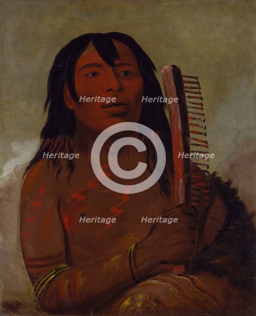 Tcha-dés-sa-ko-máh-pee, Bear's Child, 1832. Creator: George Catlin.