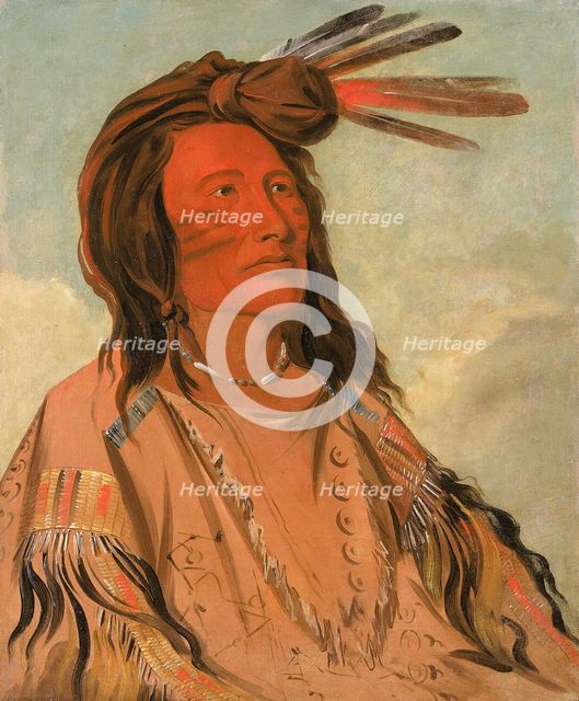 Tchán-dee, Tobacco, an Oglala Chief, 1832. Creator: George Catlin.