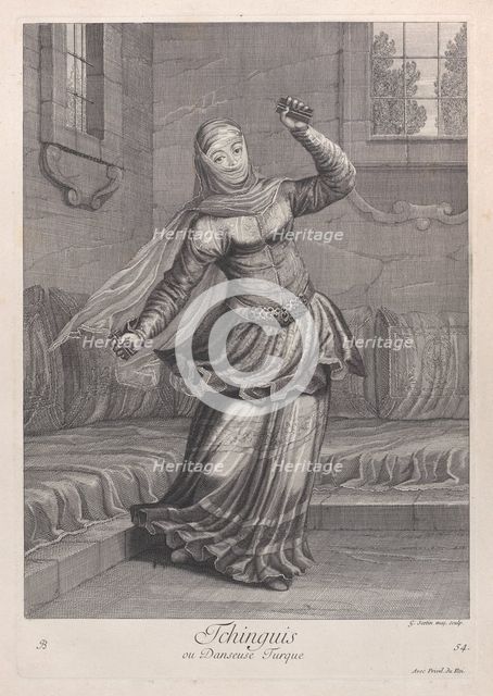 Tchinguis, ou Danseuse Turque, 1714-15. Creator: Unknown.
