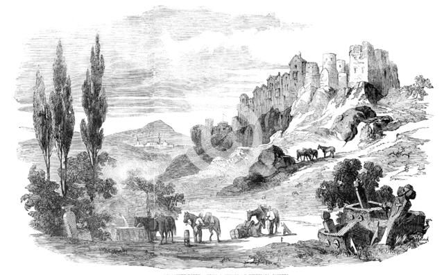 Tchoufout-Kaleh - from a sketch by Willibald Richter, 1856.  Creator: Unknown.