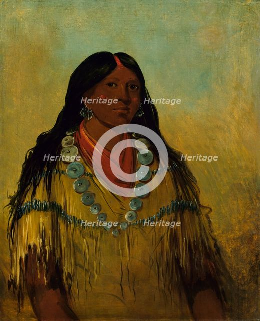 Tchow-ee-pút-o-kaw, a Woman, 1834. Creator: George Catlin.