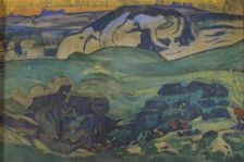 Tchud tribe gone underground, 1913. Artist: Roerich, Nicholas (1874-1947)