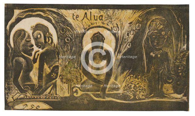 Te atua (The God) from the Noa Noa Suite, 1893/94. Creator: Paul Gauguin.