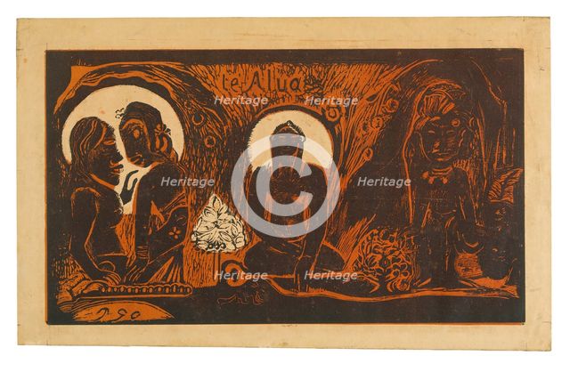 Te atua (The God), from the Noa Noa Suite, 1894. Creator: Paul Gauguin.