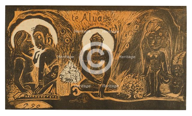 Te atua (The God), from the Noa Noa Suite, 1894. Creator: Paul Gauguin.