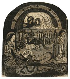Te atua (The God), from the Suite of Late Wood-Block Prints, 1898/99. Creator: Paul Gauguin