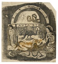 Te atua (The God), from the Suite of Late Wood-Block Prints, 1898/99. Creator: Paul Gauguin