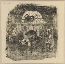Te Atua (The Gods) Small Plate [verso], in or after 1895. Creator: Paul Gauguin