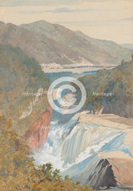 Te Reinga, Falls of the Wairoa. Hawke's Bay, April 1867. Creator: James Crowe Richmond.